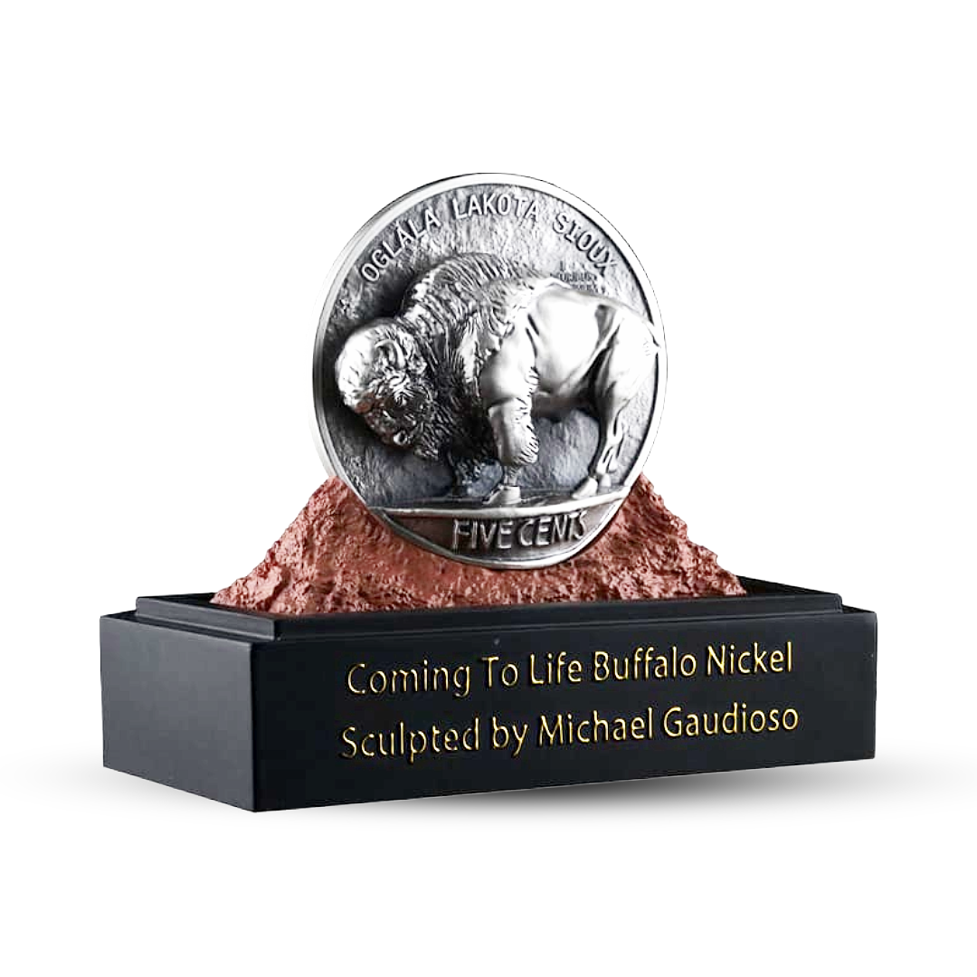 2026 5 oz .999 Fine Silver Buffalo Nickel - Coming To Life - Beyond Relief - XceptionalMint - Sculpted by Michael Gaudioso - Oglala Lakota Sioux Nation