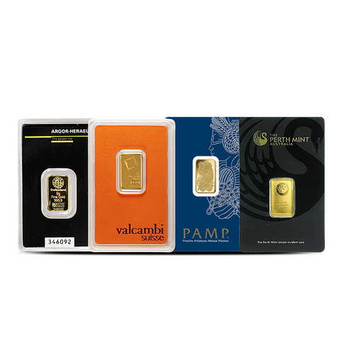 5 Gram Gold Bar (New Condition, Any Mint) Metalstacks