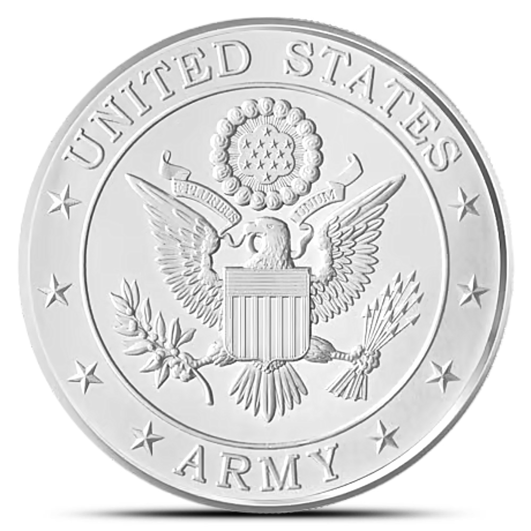 1 Oz United States Armed Forces - Army Silver Round