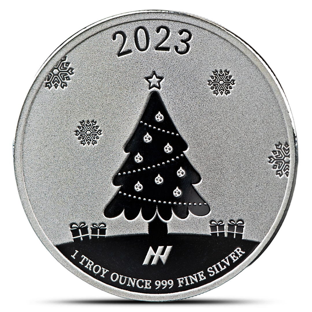 1 Oz Asahi Christmas Silver Round