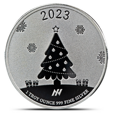 Load image into Gallery viewer, 1 Oz Asahi Christmas Silver Round
