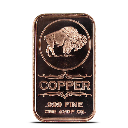 1 Oz Buffalo Copper Bar