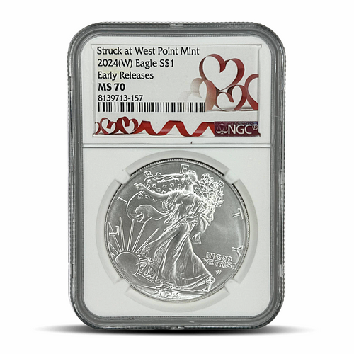 2024 (W) Eagle S$1 Early Release - Valentines Day Label Metalstacks