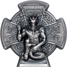 Load image into Gallery viewer, 2021 3 Oz Isle of Man Cernunnos Silver Antique Coin
