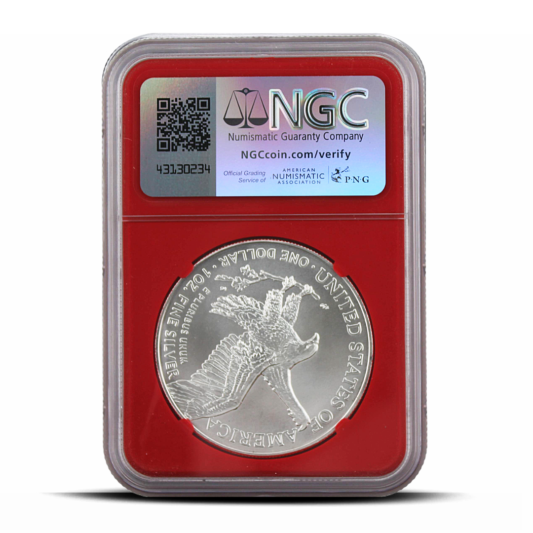 2024 $1 American Silver Eagle – NGC MS70, First Strike? With Trump Label, 1 Oz .999 Silver, US Mint