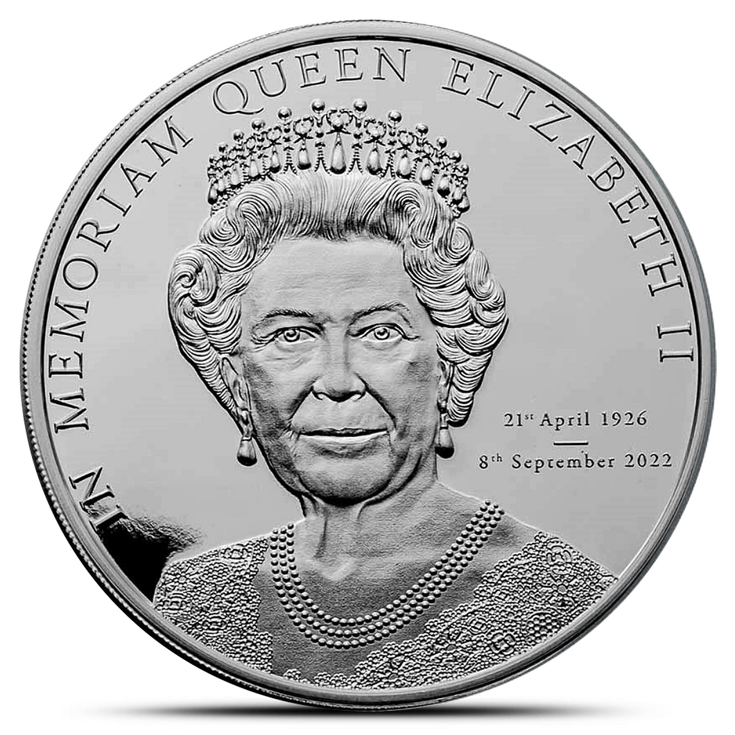 2022 1 Oz Proof Cook Islands Silver Memoriam Queen Elizabeth II Coin