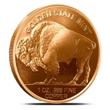 1 Oz Buffalo Copper Round