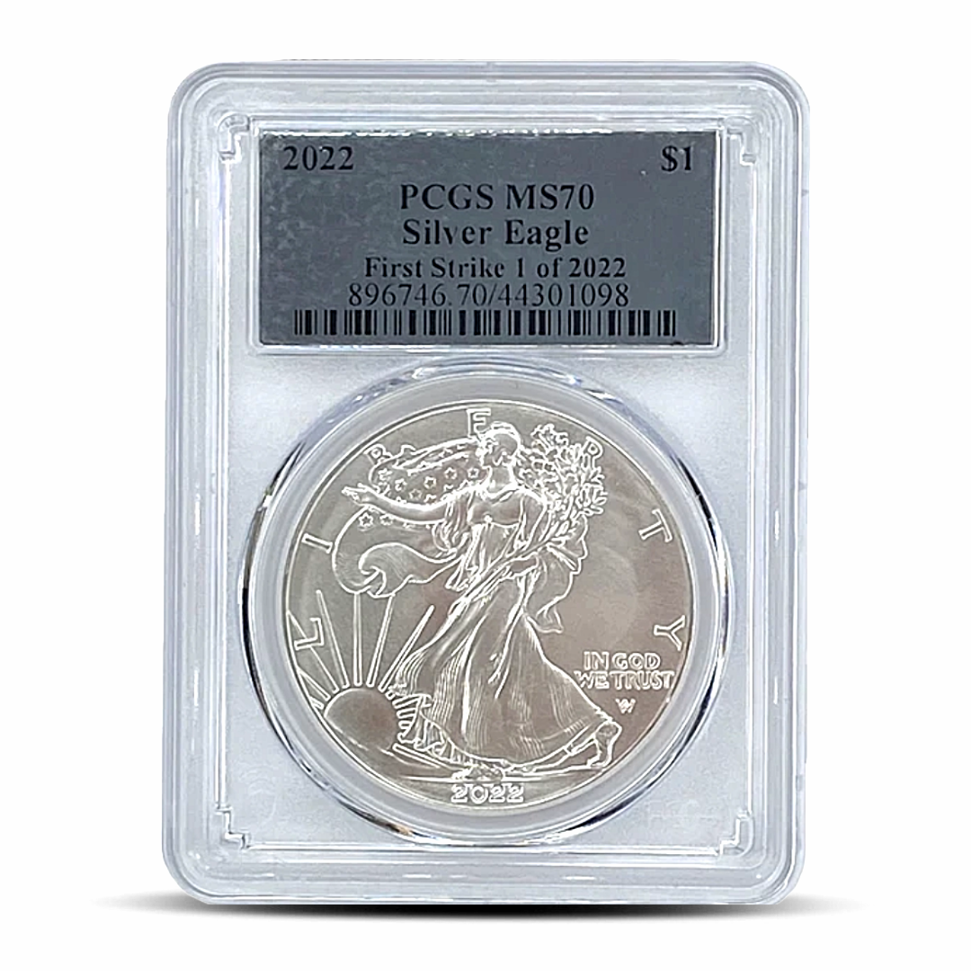 2022 PCGS MS70 Silver Eagle - First Strike - 1 of 2022 Foil Label (PSV 30)