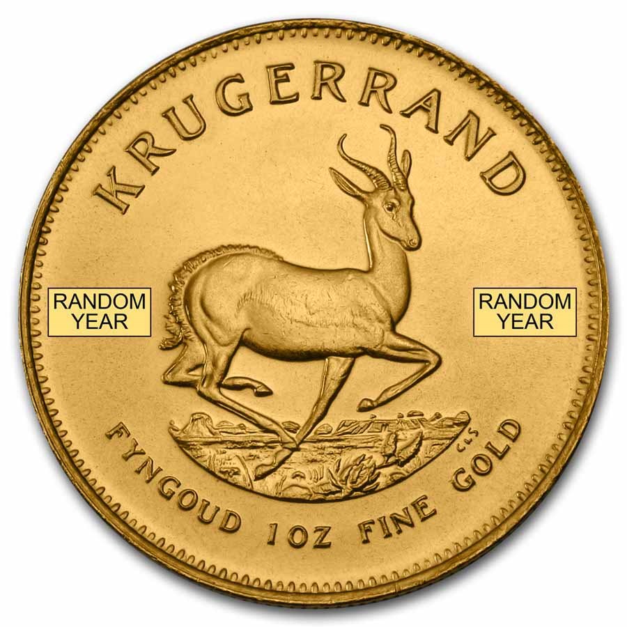 1 Oz South African Gold Krugerrand Coin (Random Year)