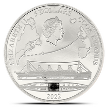 Load image into Gallery viewer, 2022 Cook Islands Titanic 1 Oz Silver Coin
