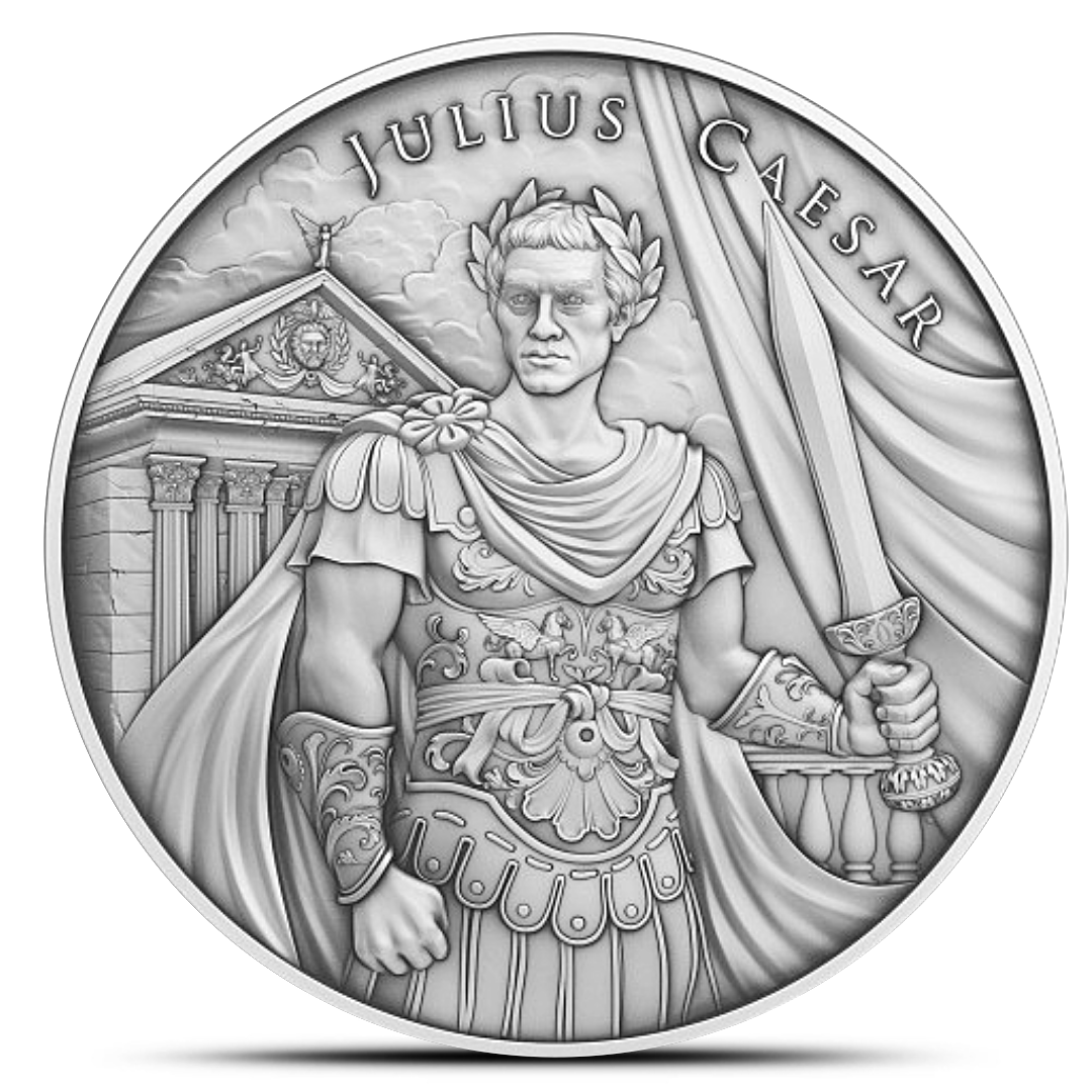 Legendary Warriors Julius Caesar 1 Oz Silver Round