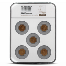 Load image into Gallery viewer, Gold Francs NGC Set – Set of France G20F MS63 (Brown Scale Label)
