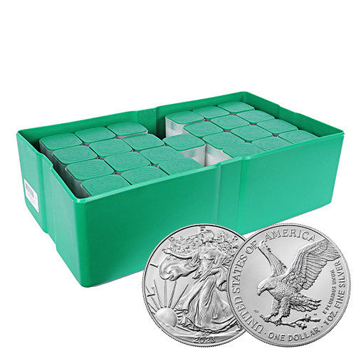 2023 1 Oz American Silver Eagle Mint Sealed Monster Box (500 Coins, BU)