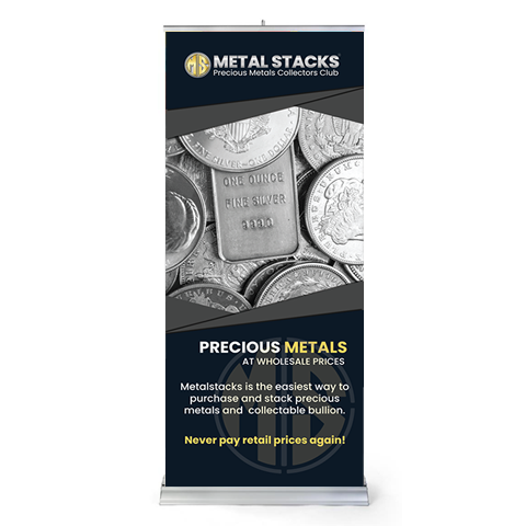 Retractable Banner Stand - Silver