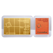 Load image into Gallery viewer, 1 Oz Gold Combi-Bar Valcambi (10 x 1/10 Oz)
